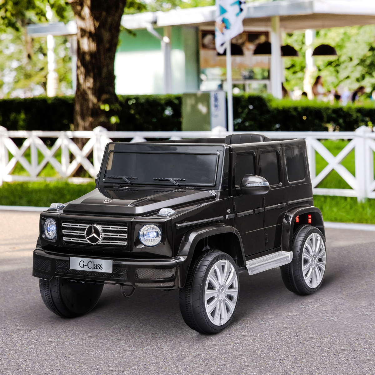 Licensed Mercedes-Benz G500 12V Kids Ride On Car with Remote, Black