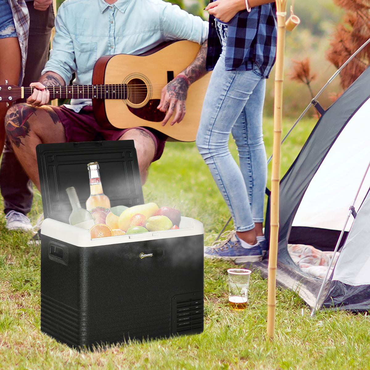 50L 12V Portable Car Refrigerator Freezer for Camping and Driving
