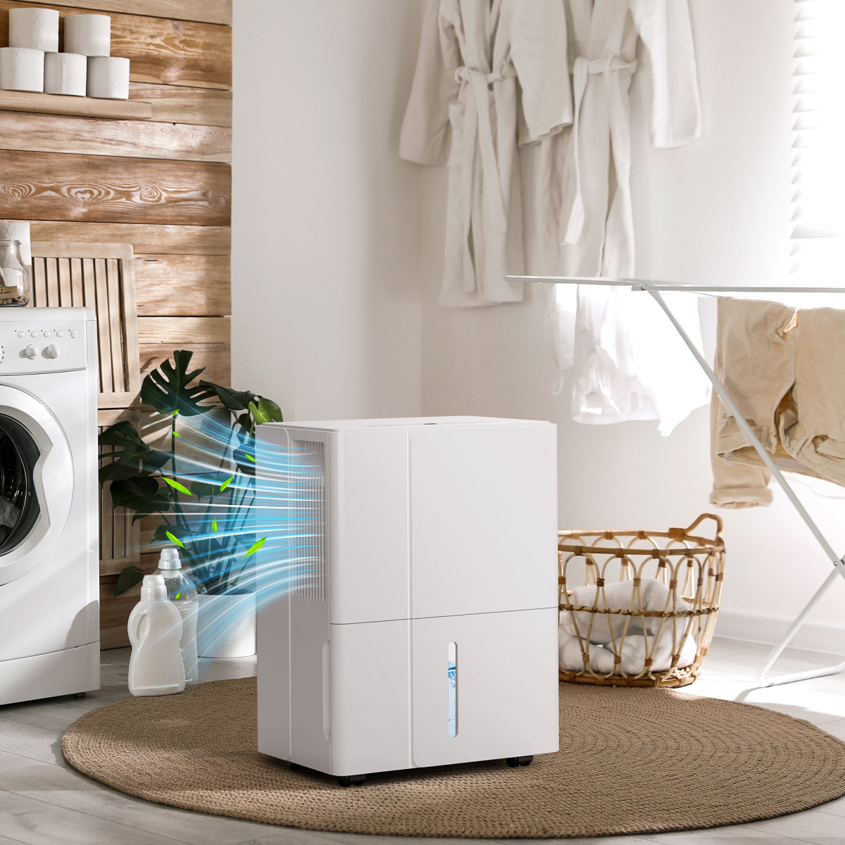 HOMCOM 30L Dehumidifier with Washable Filter, Auto Defrost, Laundry Drying