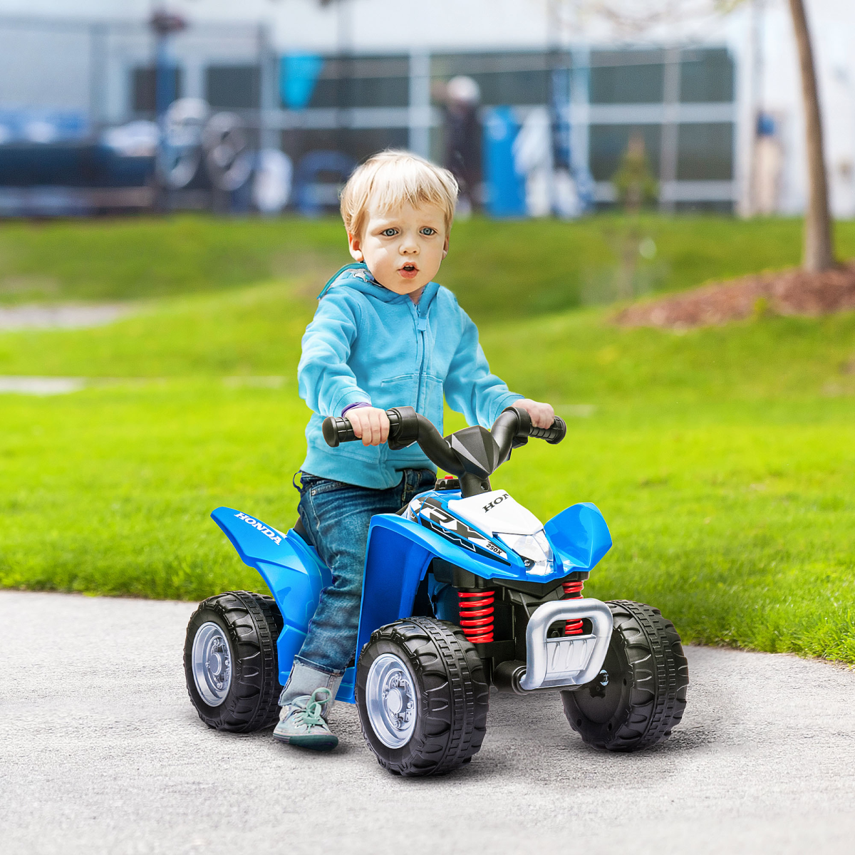 AIYAPLAY Honda Licensed Kids 6V Electric ATV Ride-On, Blue