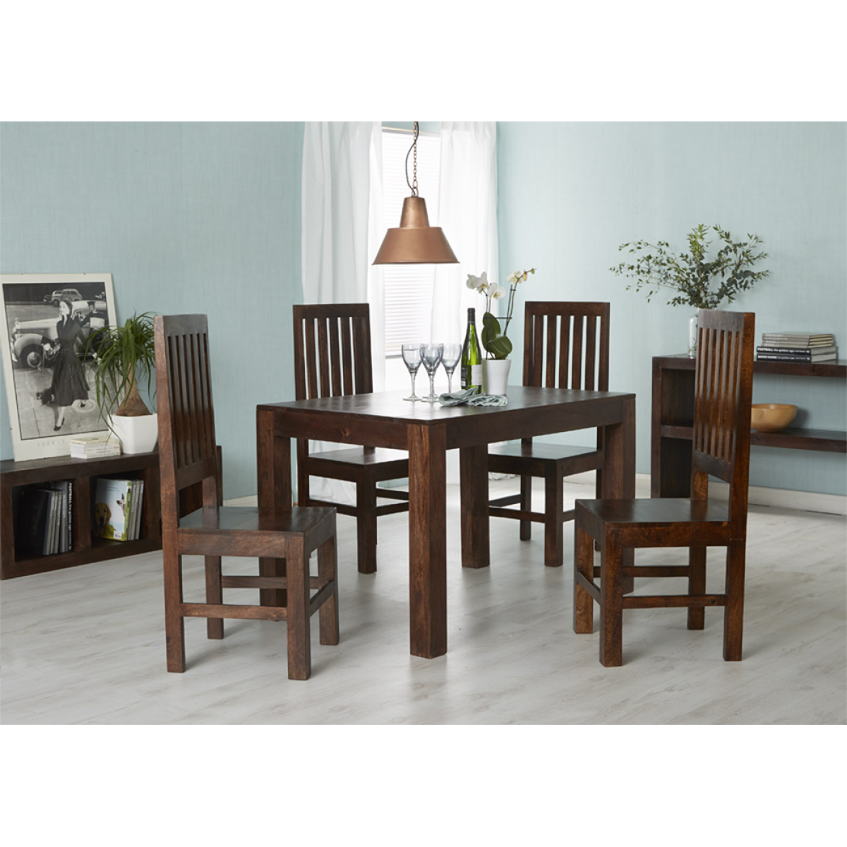 Toko Dark Mango Dining Table Small 4Ft (120Cm)