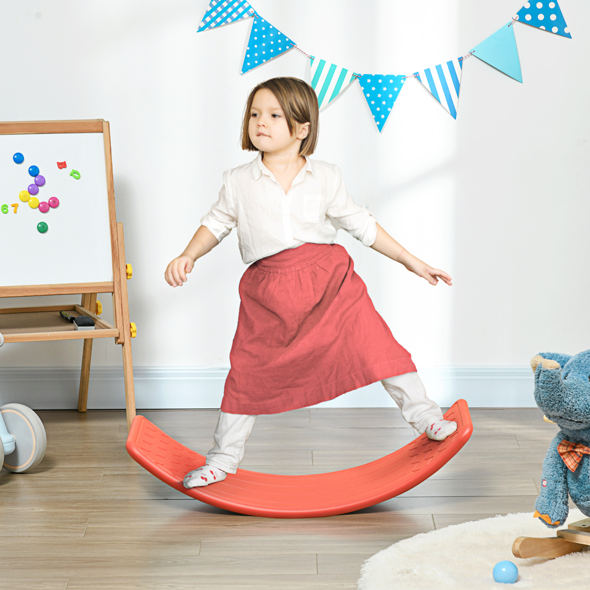 ZONEKIZ Kids Balance Wobble Board, Montessori Toy for Ages 3-6