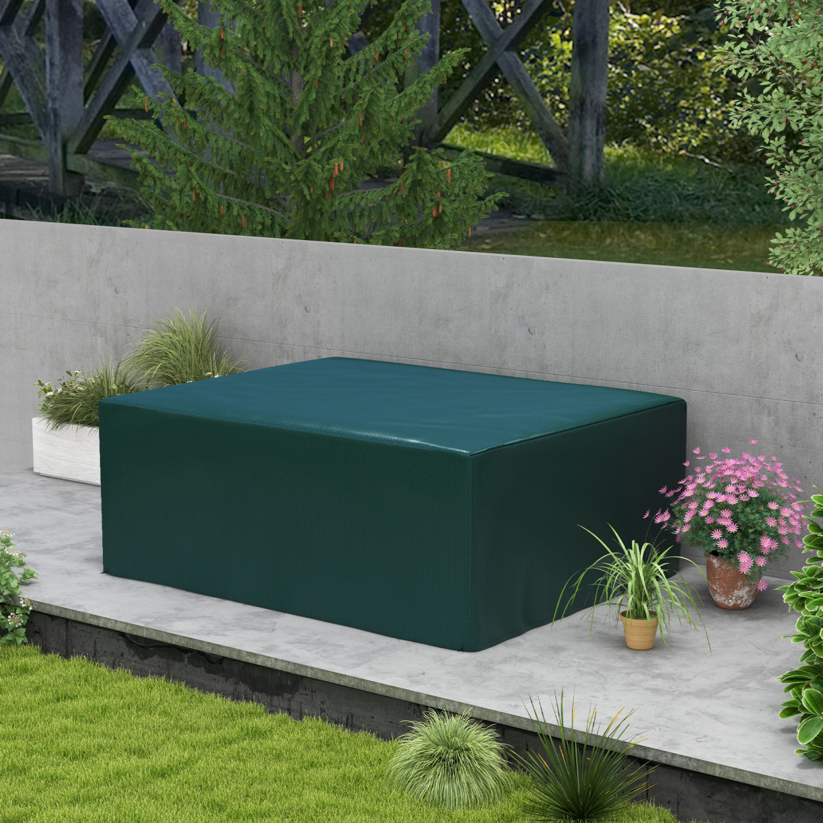 Outsunny Large Patio Furniture Cover Waterproof 235 x 190cm Dark Green