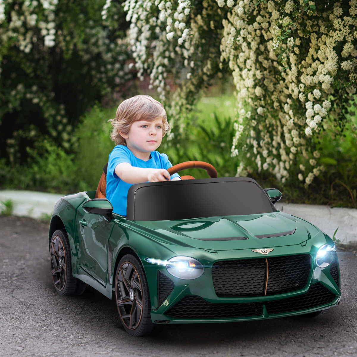HOMCOM Bentley Bacalar 12V Licensed Kids Ride-On with Remote, Green