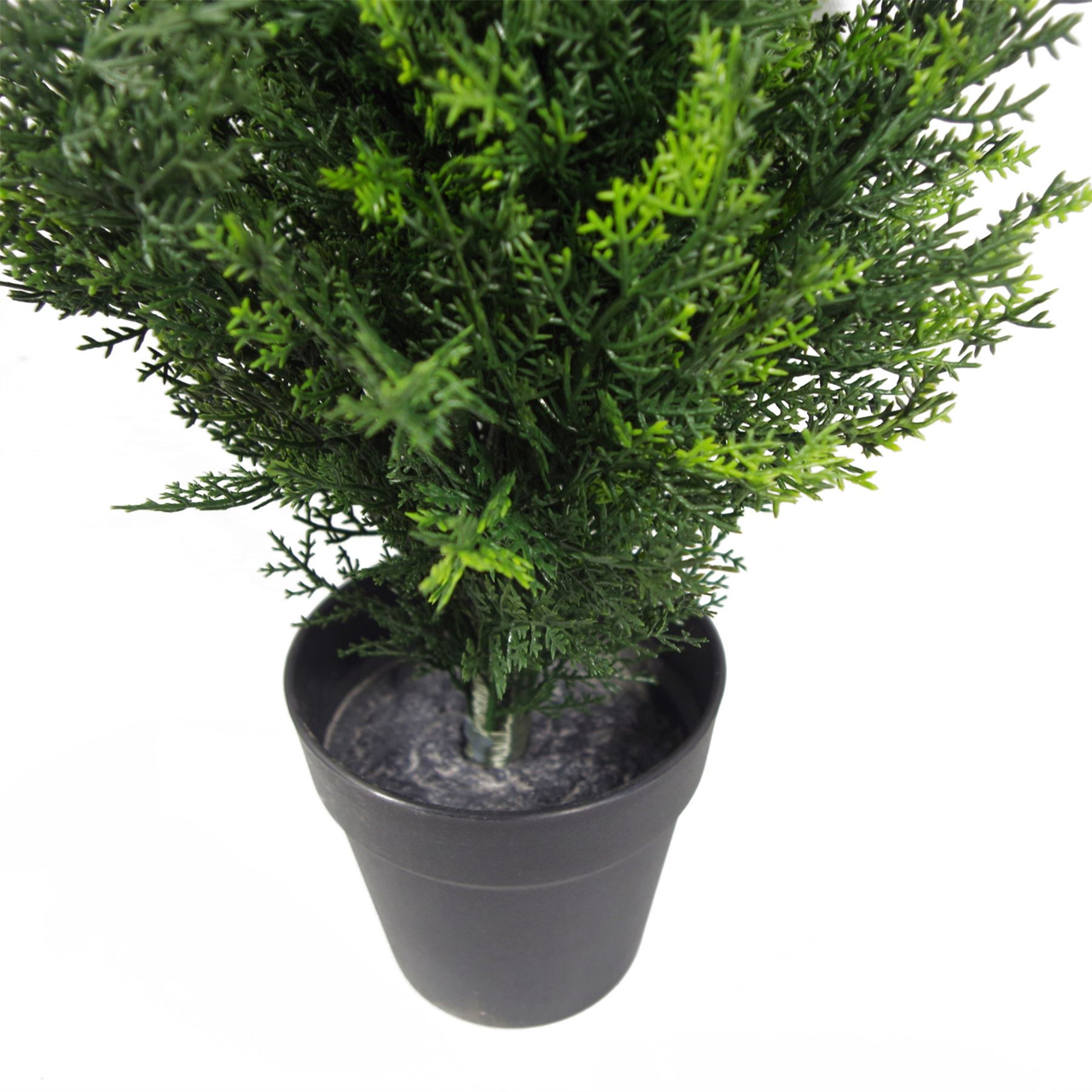 60cm Artificial Cedar Cypress Topiary Tree, UV Resistant, Indoor/Outdoor, Potted