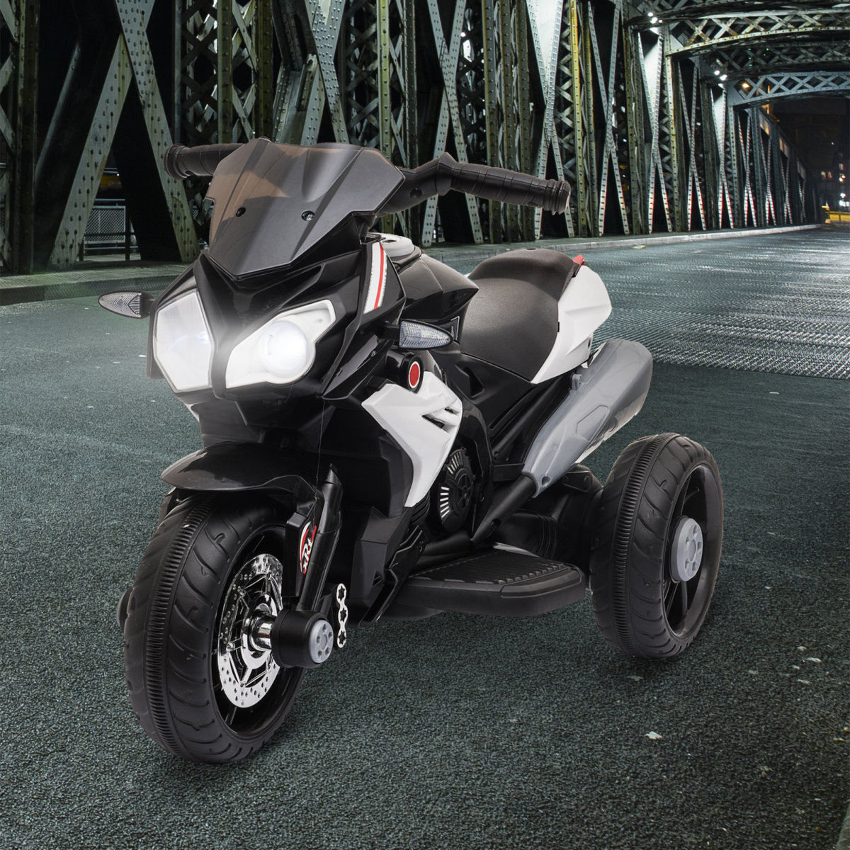 Kids 6V Electric Motorcycle Ride-On Toy with Music, Horn & Lights
