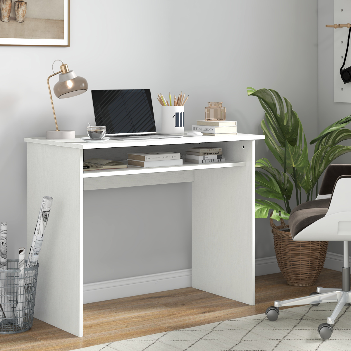 HOMCOM 50 x 90 x 74 cm Workstation Desk with Under-Table Storage