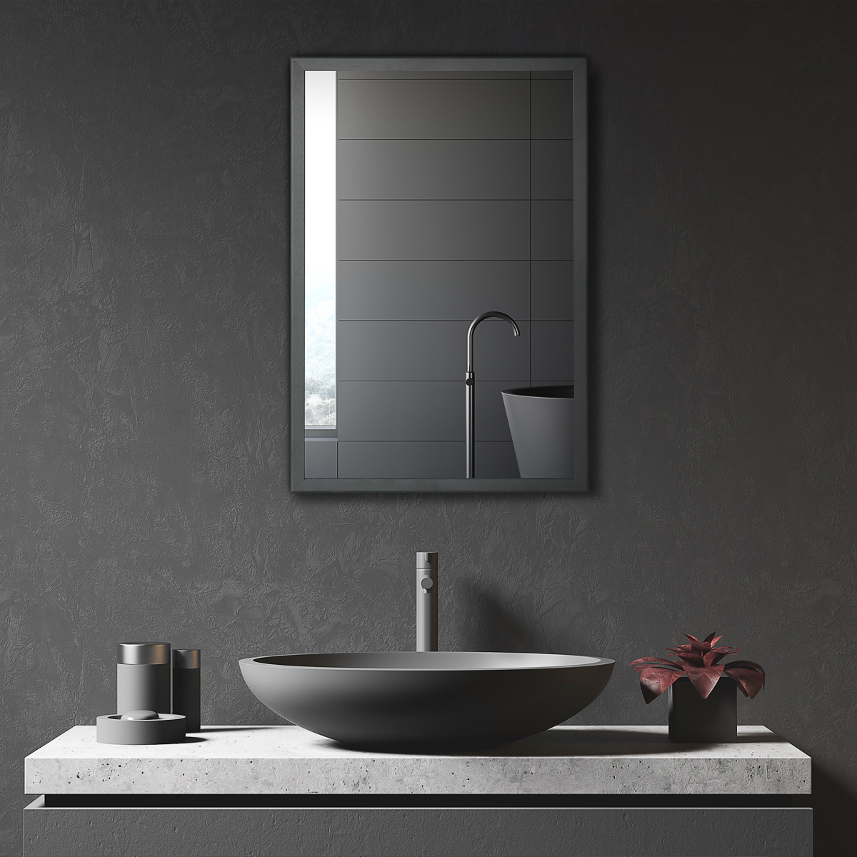 kleankin Wall-Mounted Bathroom Mirror Cabinet with Storage Shelves