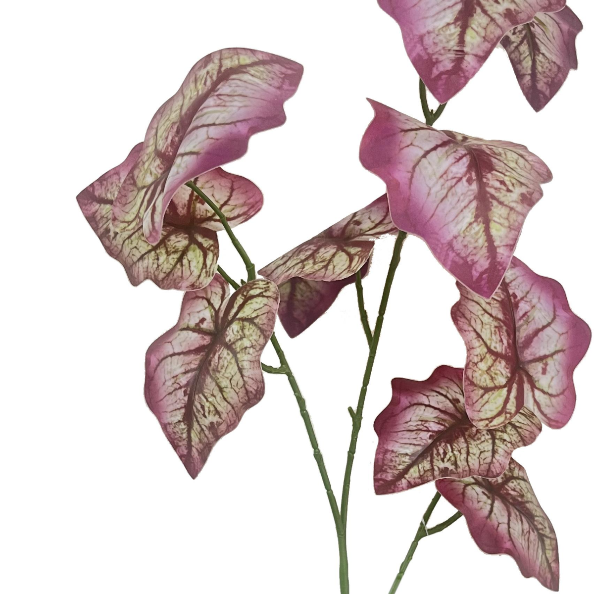 Leaf Pack of 6 x 85cm Artificial Purple Leaf Foliage with Wired Stem