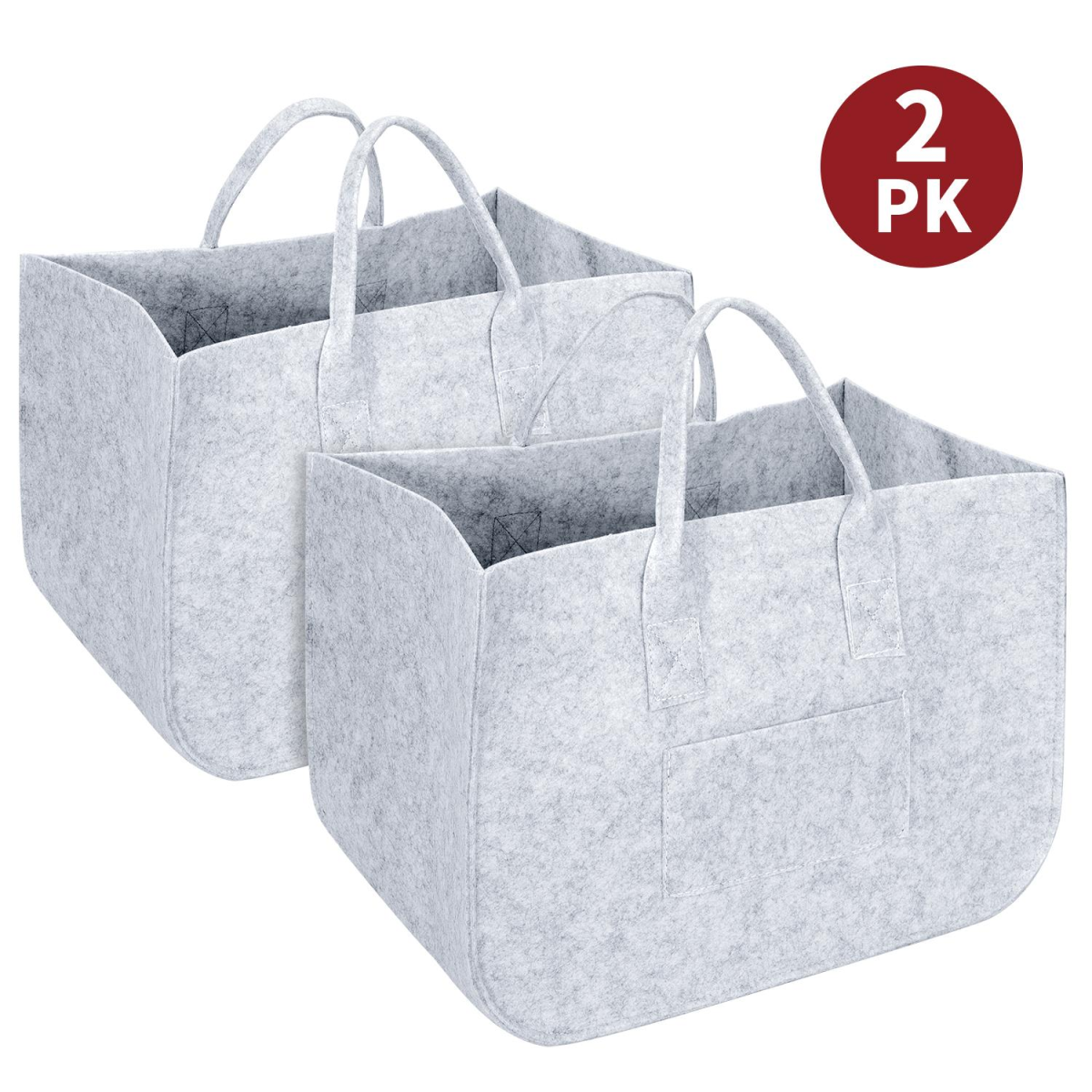 Vinsani Storage Baskets Light Grey