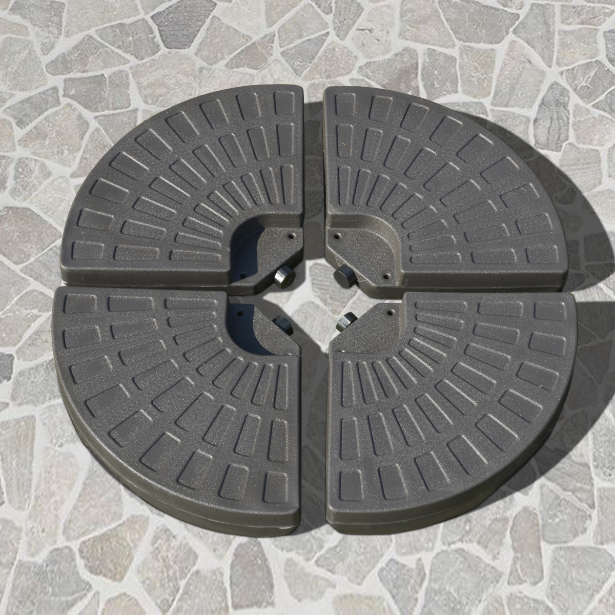 4-Piece Cantilever Patio Umbrella Base, Water/Sand Fillable
