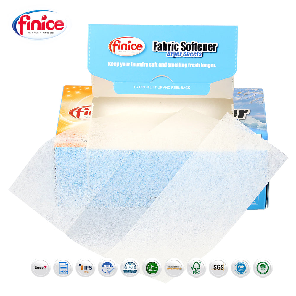 Finice Fabric Softener Dryer Sheets – Plant-Based, Anti-Static & Sensitive Skin Safe, 105 Sheets