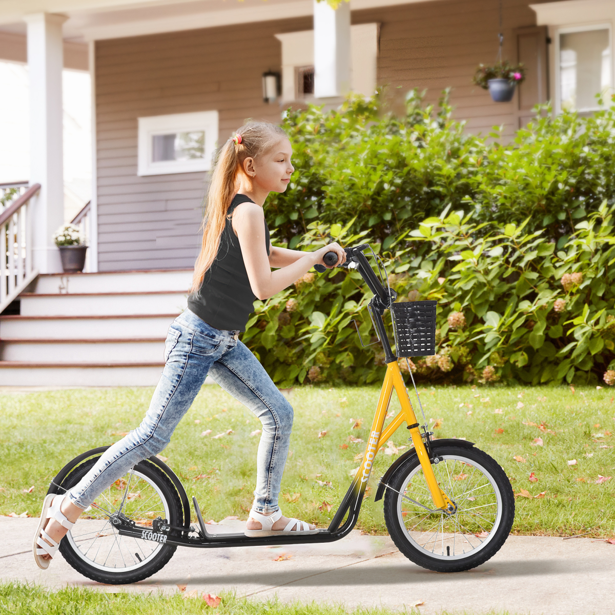 Adjustable Kids Kick Scooter with Brakes, 90-96cm, Ages 5-12