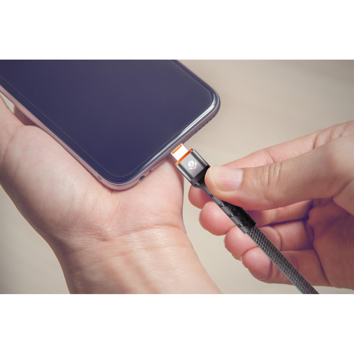 WYEFLOW SuperStrand Braided USB-A to 8-Pin Charging & Data Cable 1m