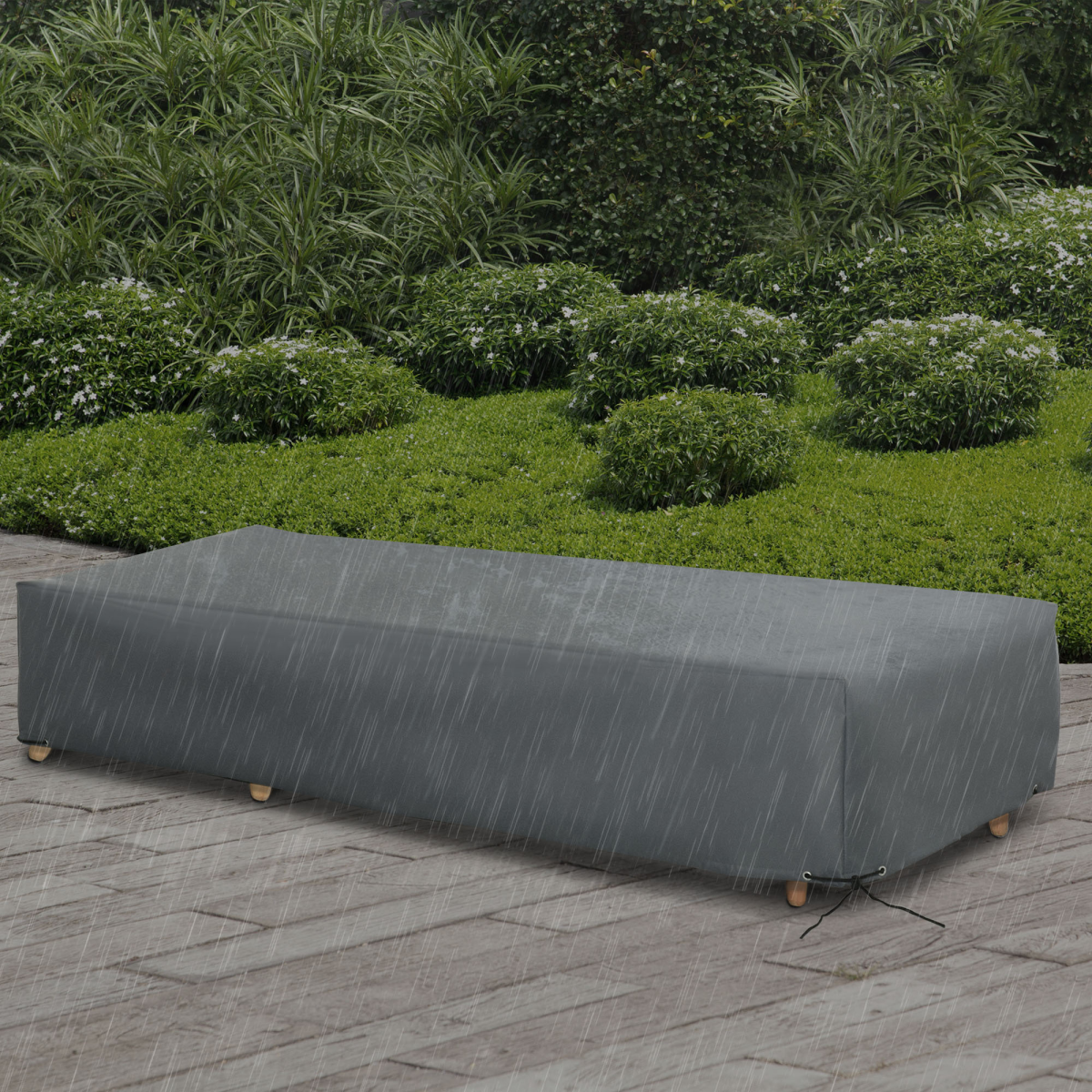Outsunny 200 x 73cm Garden Furniture Cover, Water and UV Resistant Oxford Fabric, Suitable for Outdoor Patio Furniture