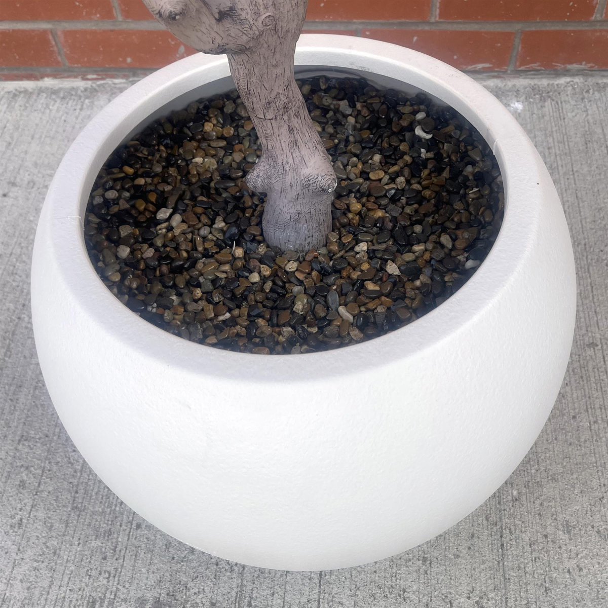 200cm Tall Artificial Olive Tree with Decorative Stone-Effect Planter