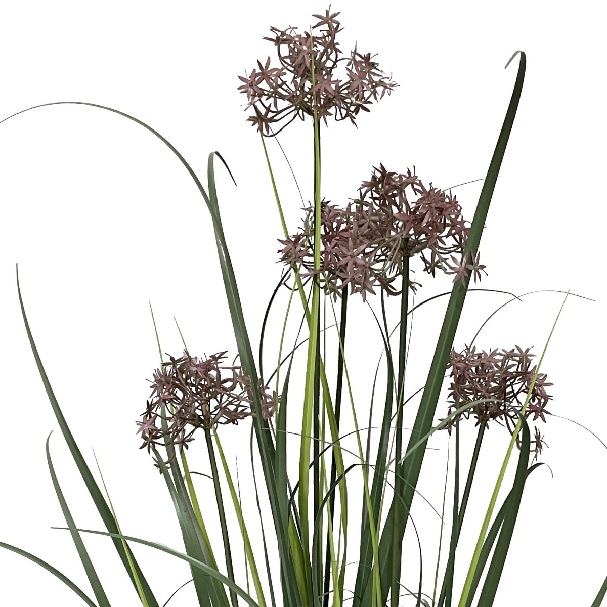 Leaf Design UK 95cm Artificial Flowering Grass Plant in Weighted Plastic Pot
