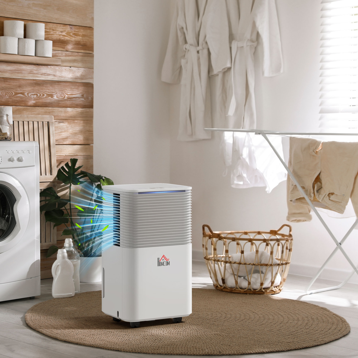 HOMCOM 12L/Day Portable Quiet Dehumidifier, 2000ML, 3 Modes