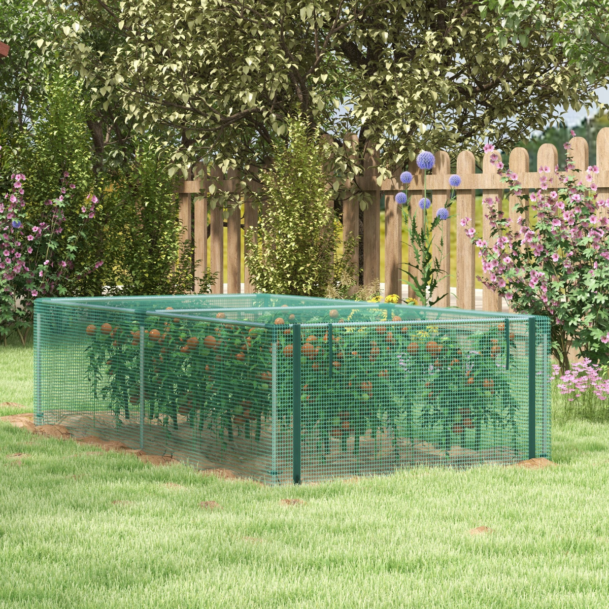 Outsunny Plant Protection Tent Crop Cage with Zipped Door, Green