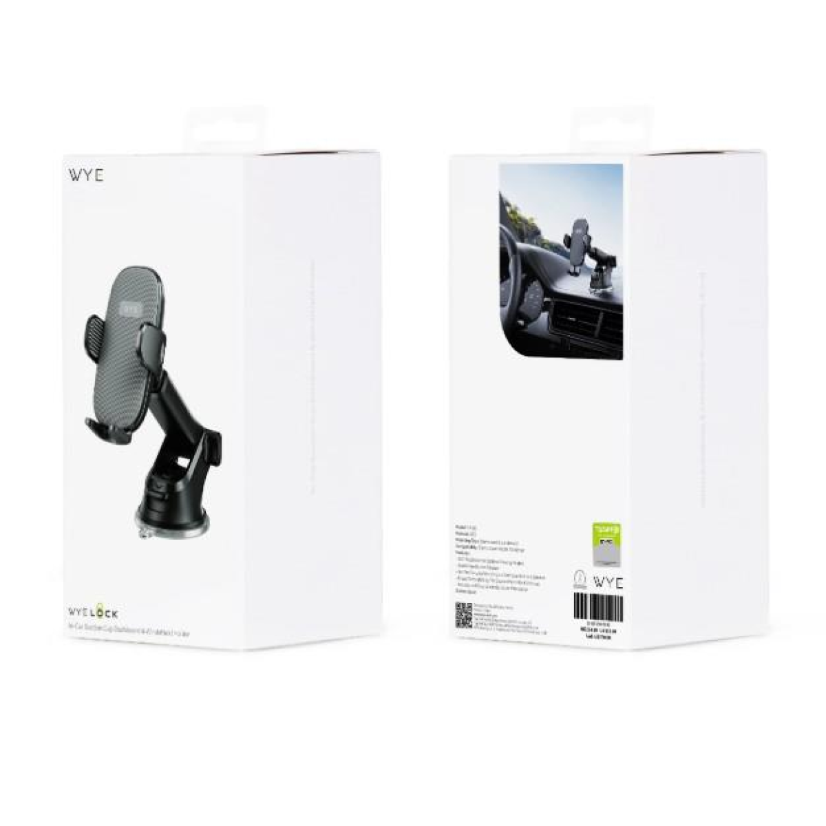 WYELOCK Suction Cup Car Phone Holder for Dashboard & Windshield, 360° Rotation