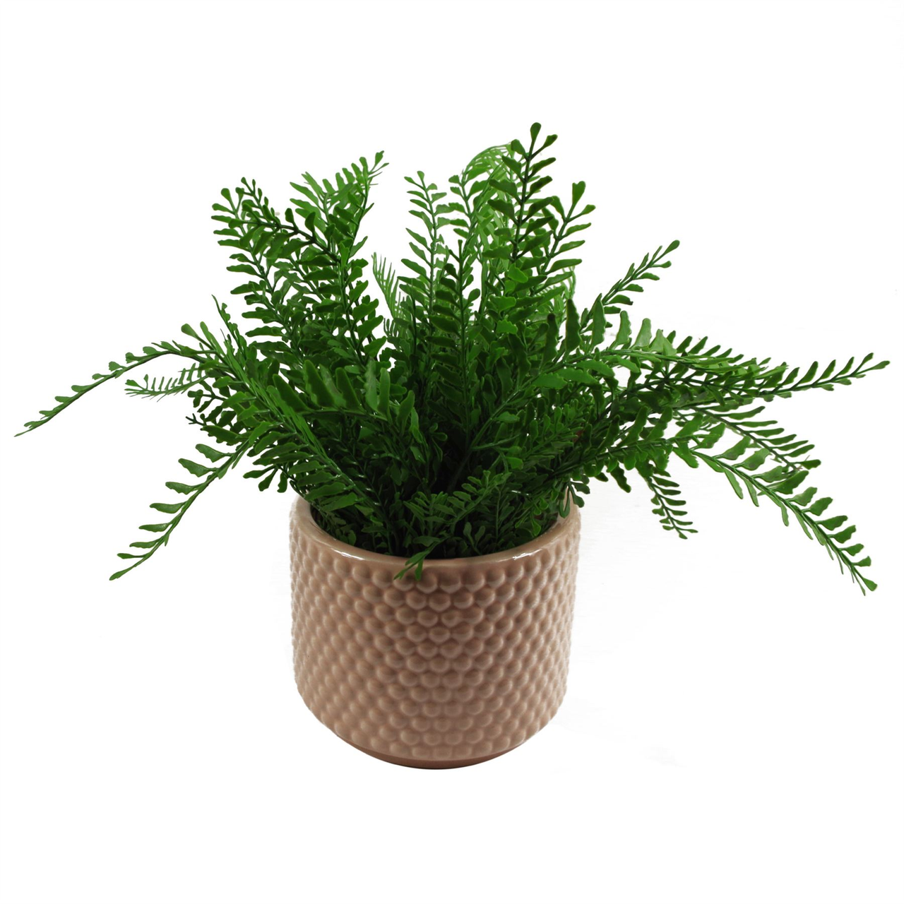 Dusty Pink Raised Dots Ceramic Plant Pot 15 x 15 x 12.5cm, Indoor Use Only