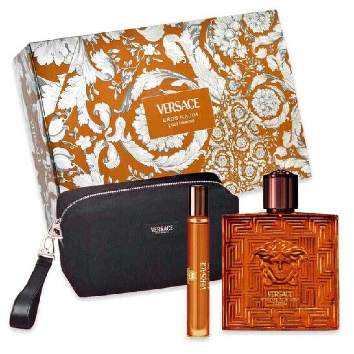 Versace Eros Najim Parfum Gift Set 100ml + 10ml Spray with Pouch
