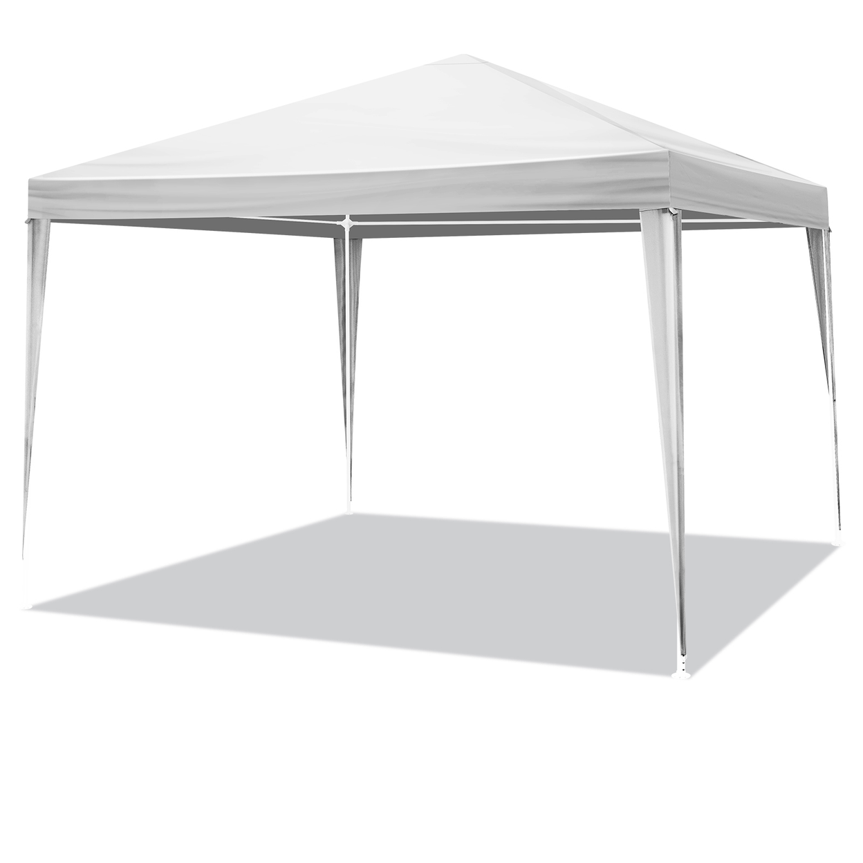 【Same Code 31052029】3 x 3m Three Sides Waterproof Tent with Spiral Tubes White