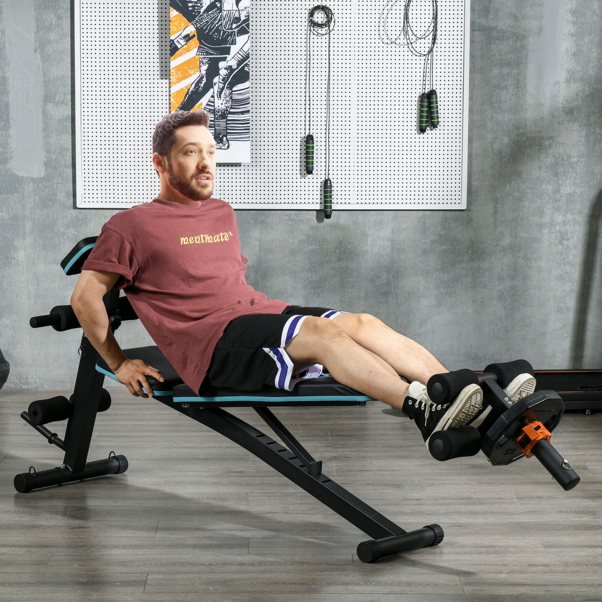 SPORTNOW Tib Bar Tibialis Trainer for 2in/5cm Weight Plates