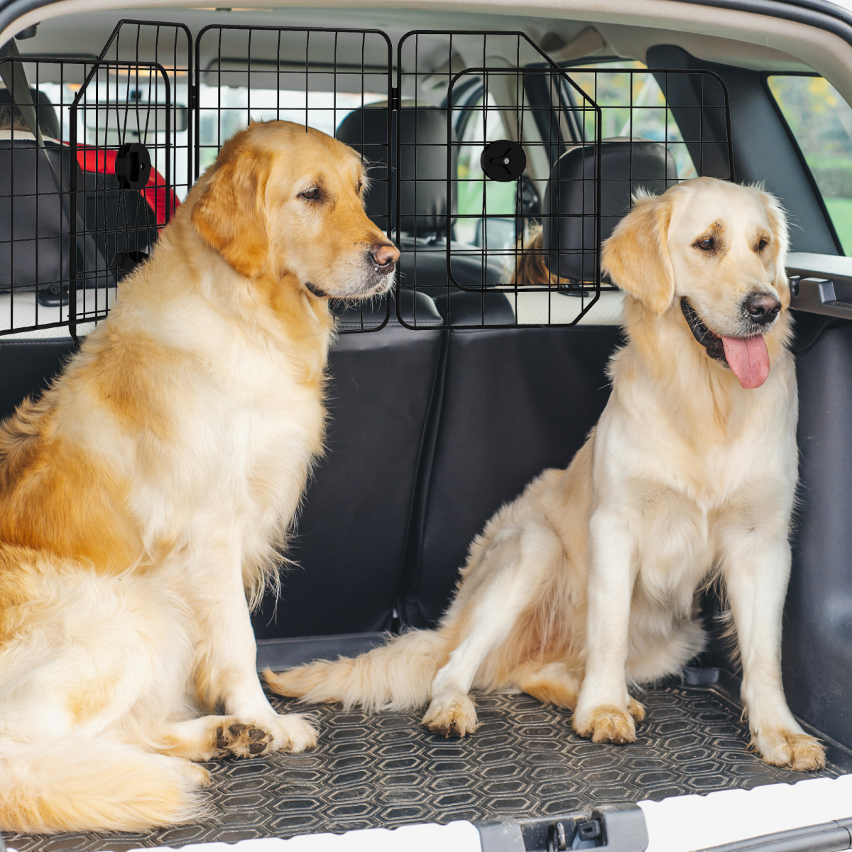 PawHut Adjustable Steel Dog Car Barrier for SUVs, Vans & Vehicles