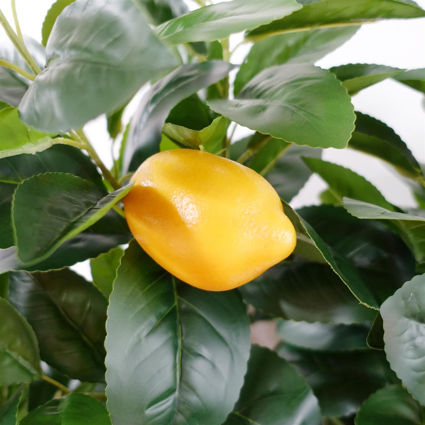 Leaf 120cm Artificial Lemon Tree in Weighted Plastic Pot, Premium Quality, Ready to Display