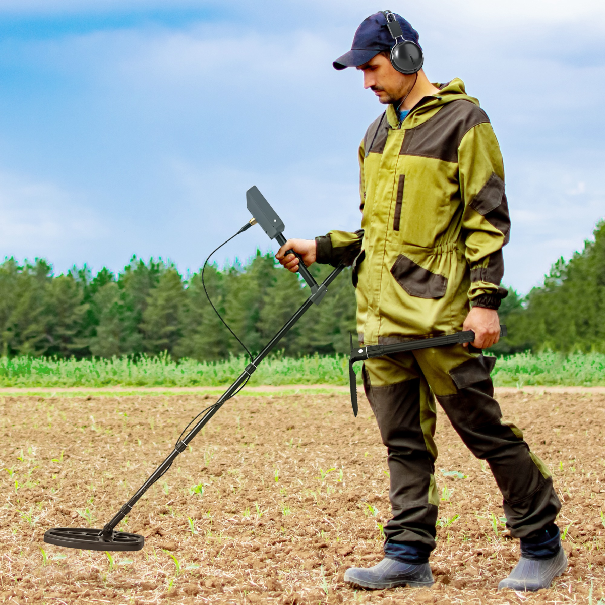 Outsunny Metal Detector with DSP Chip, LCD & 5 Detection Modes