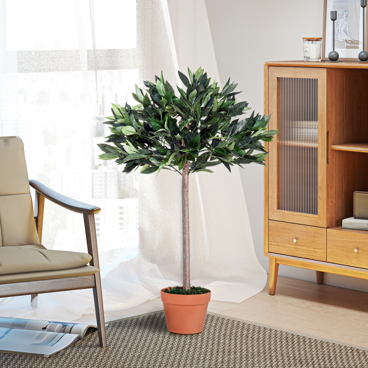 Outsunny Artificial Olive Tree Plant, 90 cm, Realistic Decor
