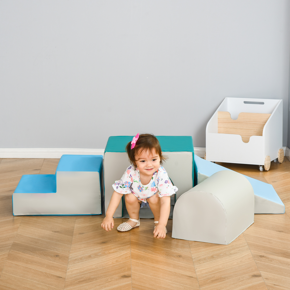 4-Piece Soft Foam Climbing Play Set for Toddlers Age 1-3