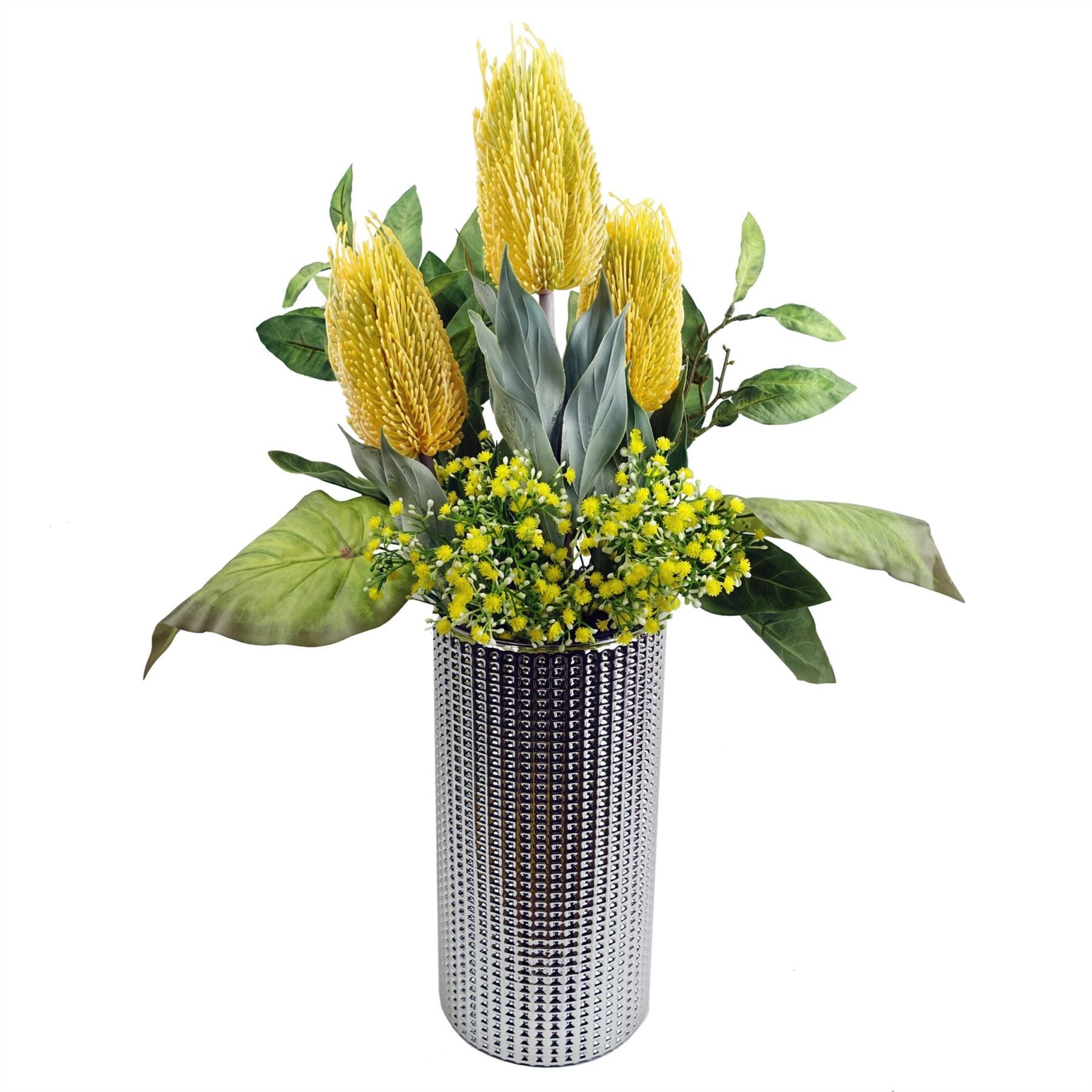 Leaf Pack of 6 Yellow Gypsophila Stems 55cm