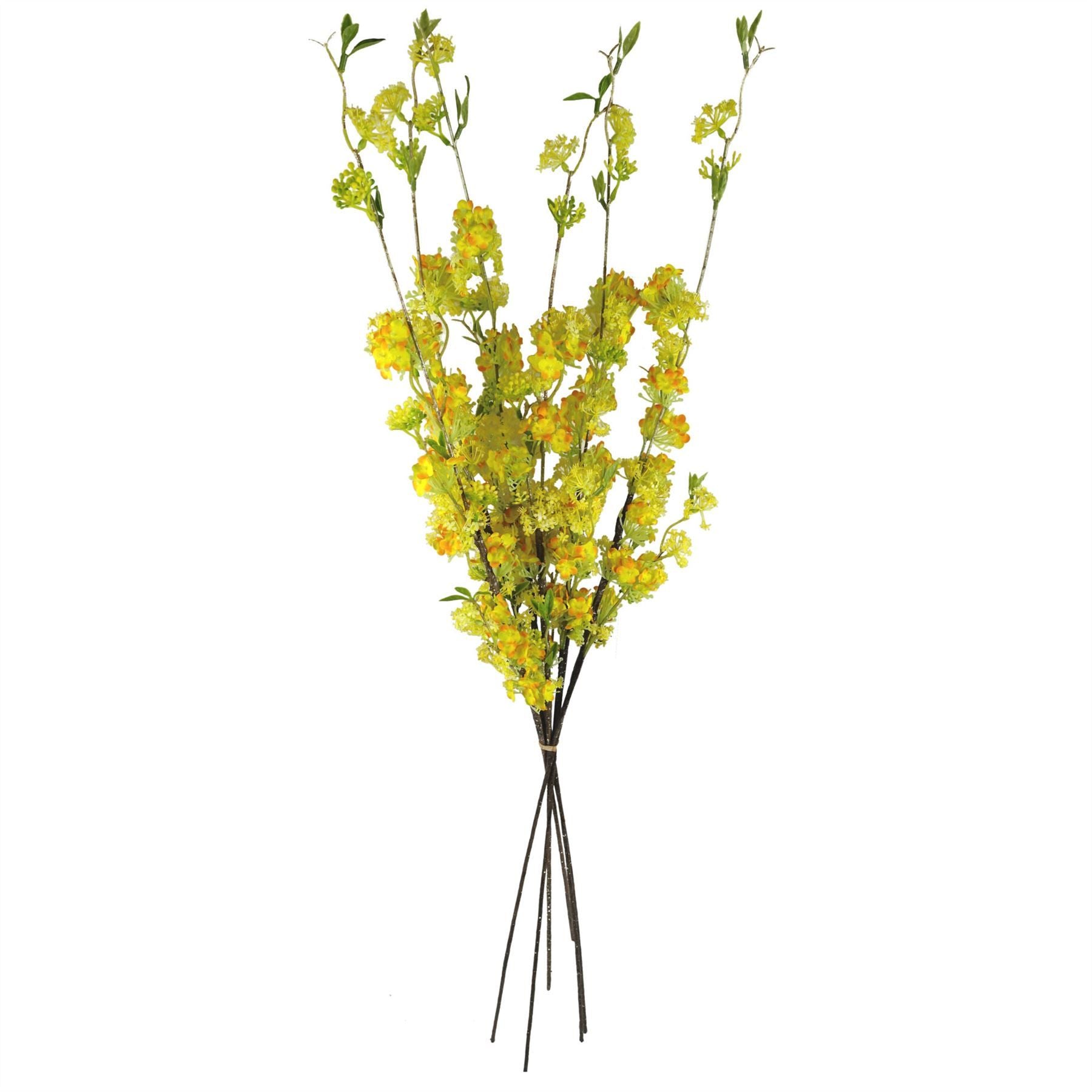 Leaf 100cm Yellow Blossom Spray Stem Artificial Flower Arrangement Stem