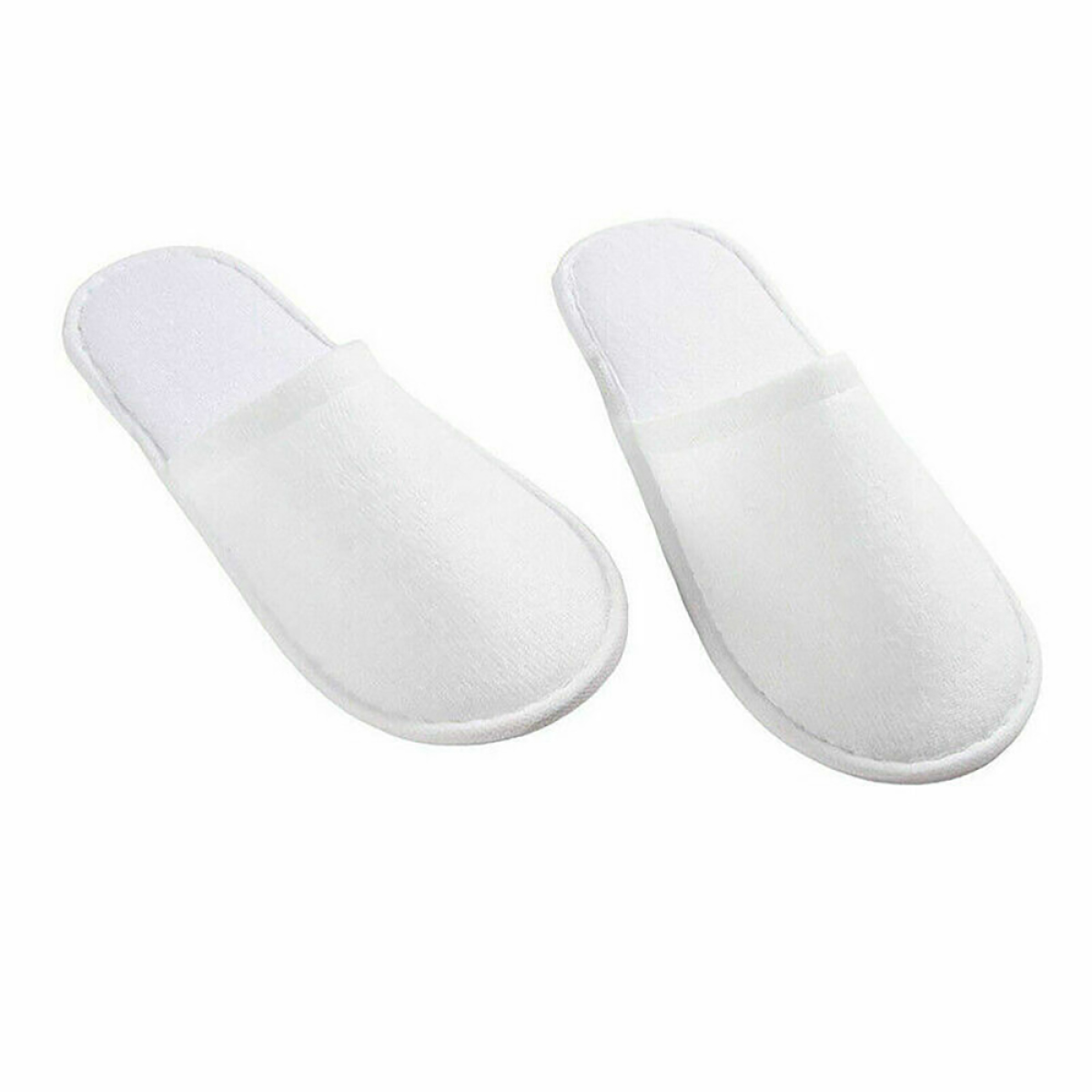 20 Pairs Disposable Terry Towelling Slippers for Spa Hotel Guests, Closed Toe Bulk Pack