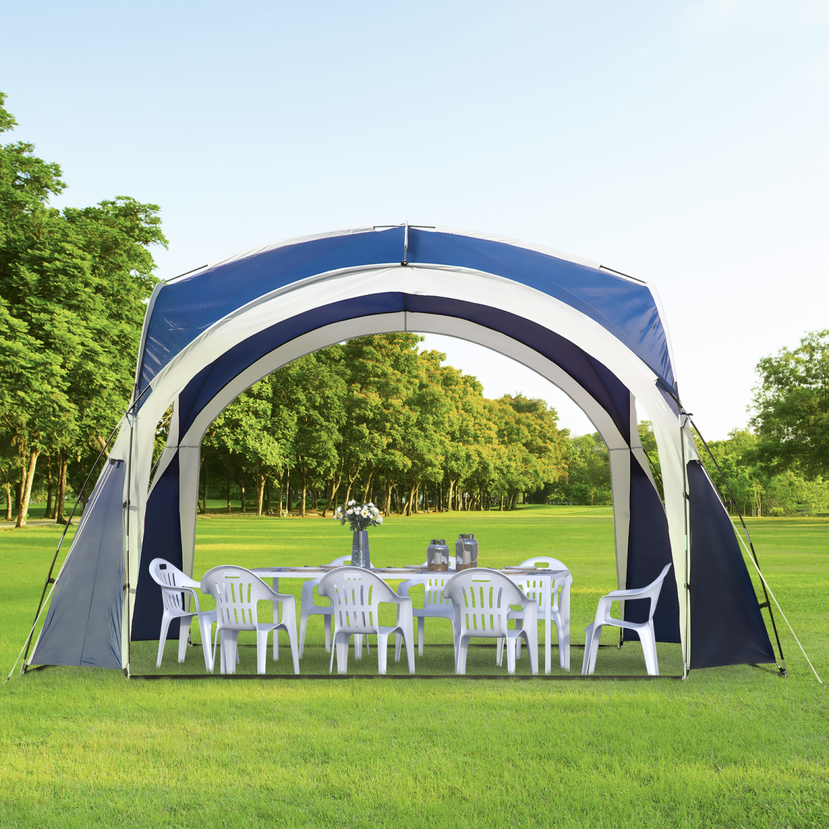 Outsunny 3.5 x 3.5m Dome Gazebo Party Tent Shelter