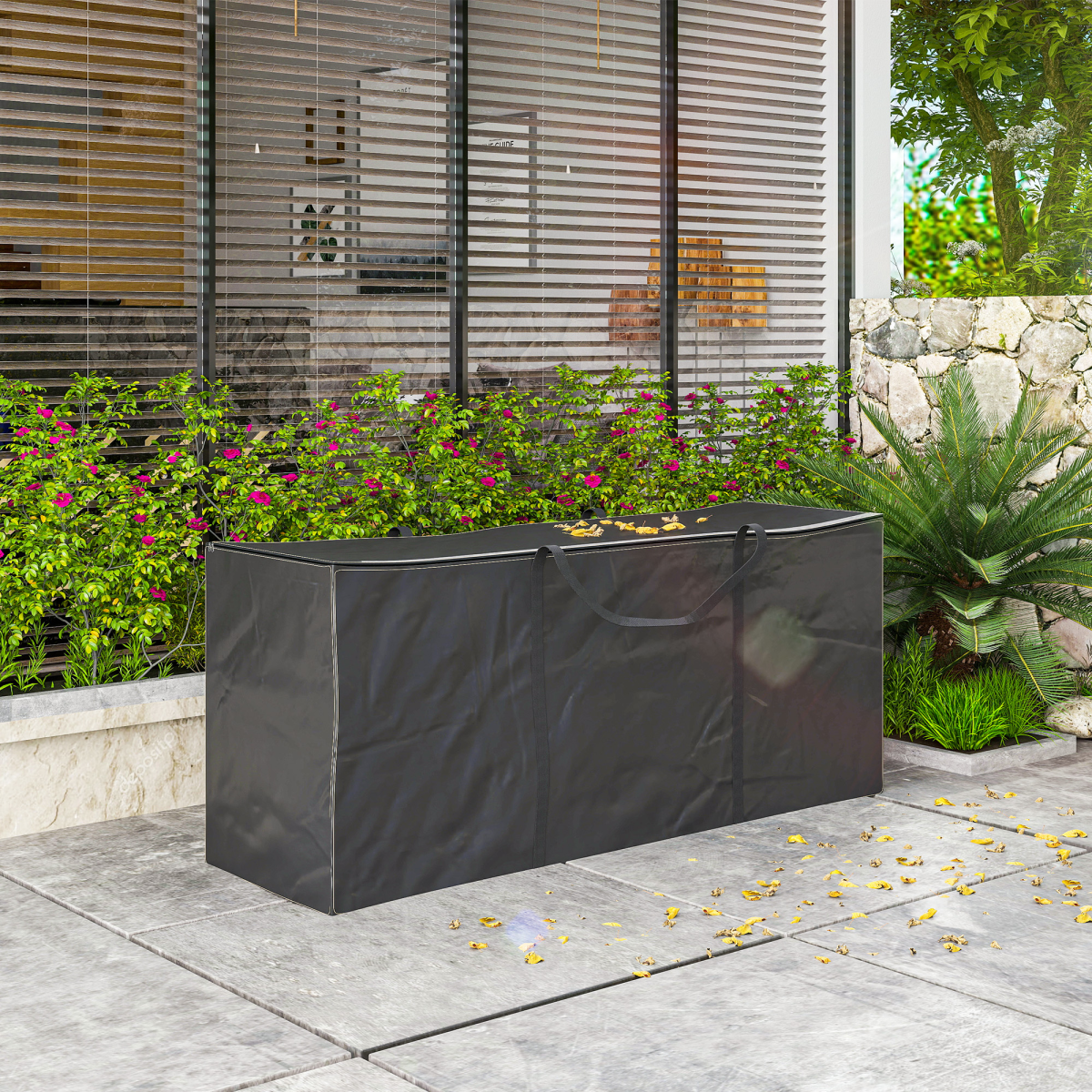 Outsunny 720L Waterproof Garden Cushion Storage Bag, 600D Oxford