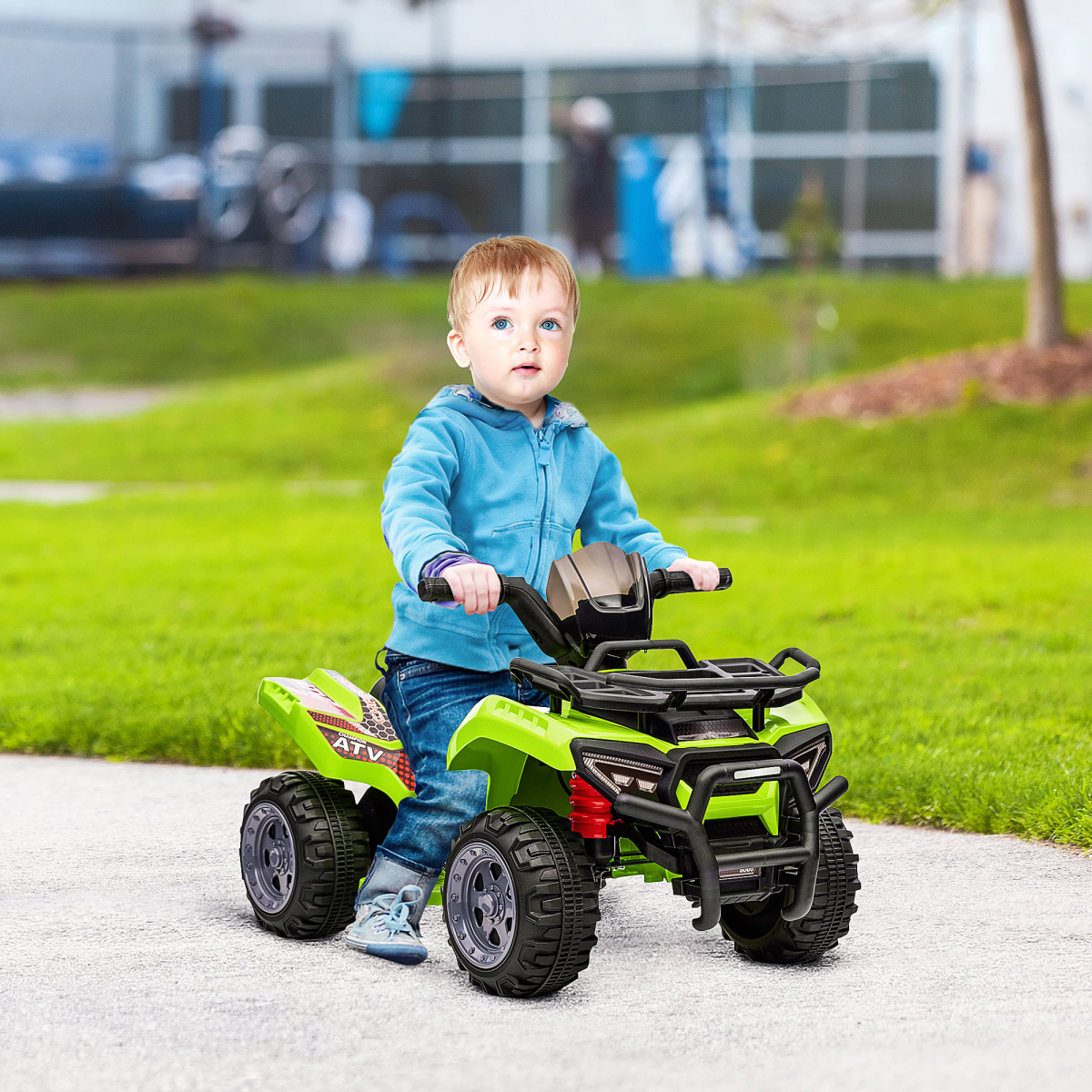 HOMCOM 6V Kids Electric Ride On Quad Bike ATV with Music, Forward Drive, 18-36 Months