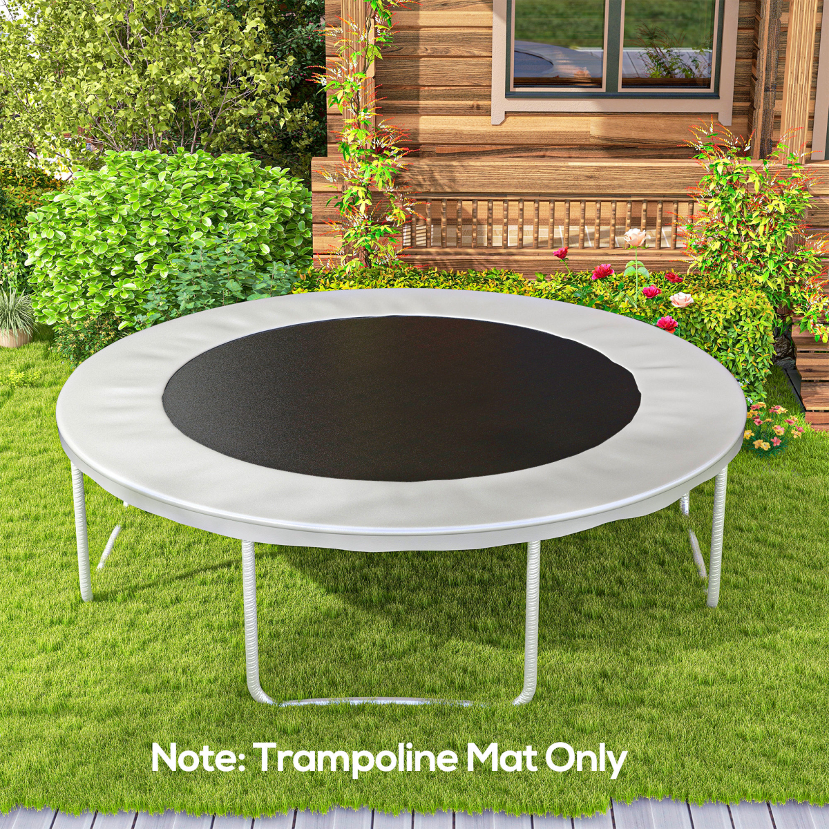 SPORTNOW Trampoline Mat with 72 V-Rings for 12ft Round Trampoline