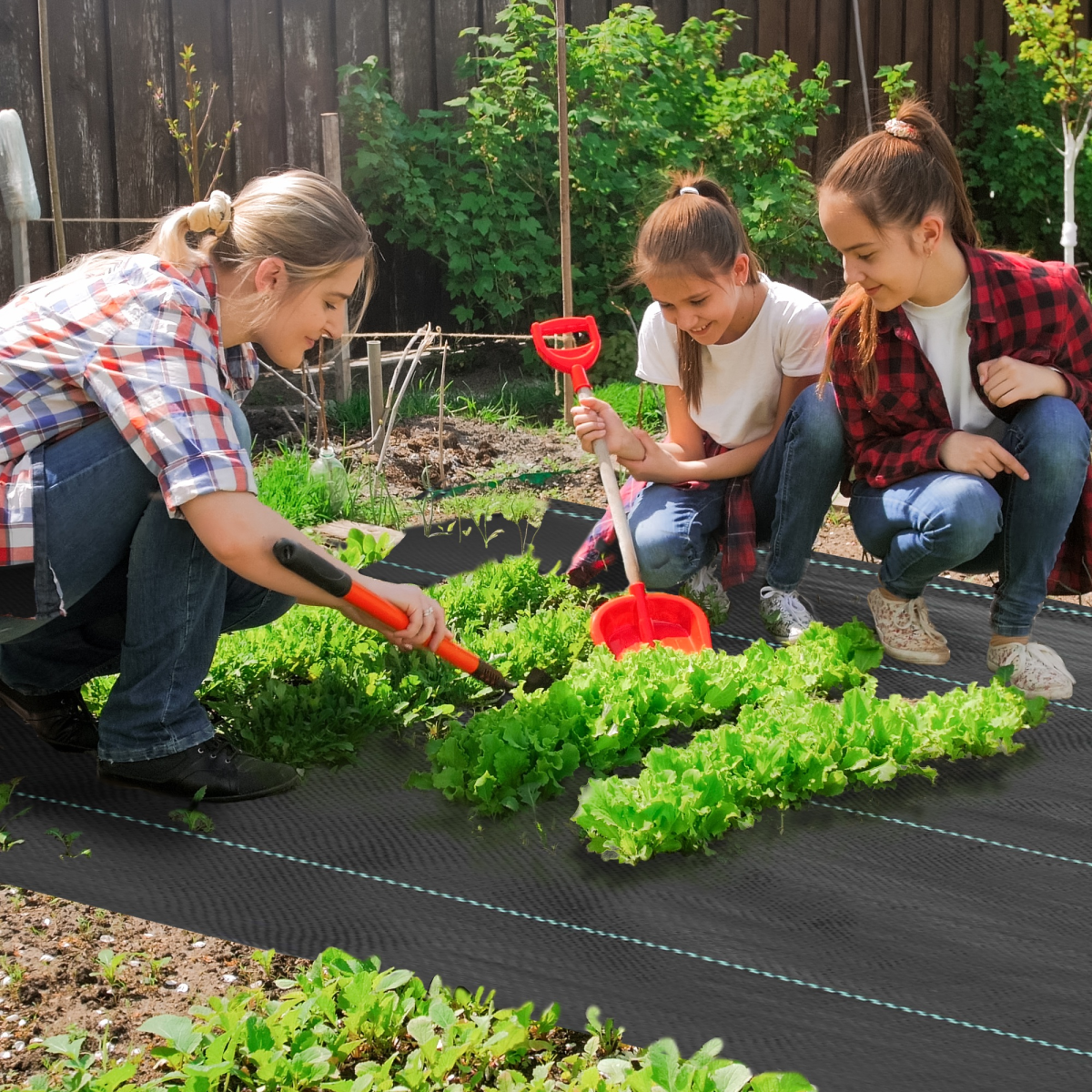 Outsunny Heavy Duty Black PP Weed Control Membrane 2m x 91.4m