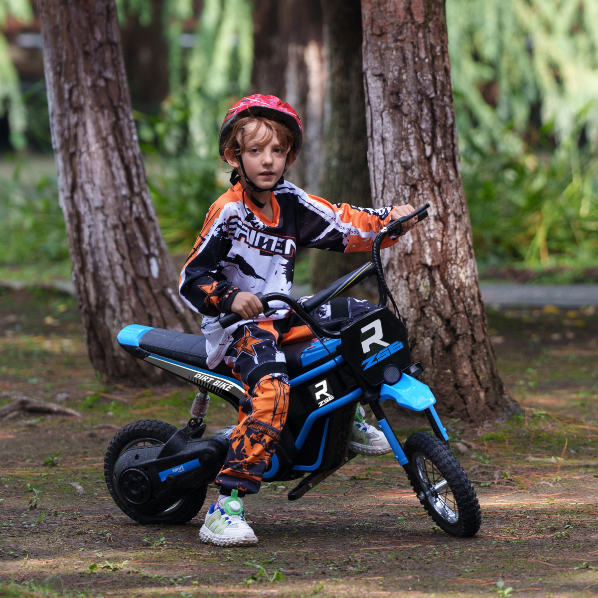 HOMCOM 24V Kids Electric Motorbike, Twist Throttle, Music & Horn, Blue