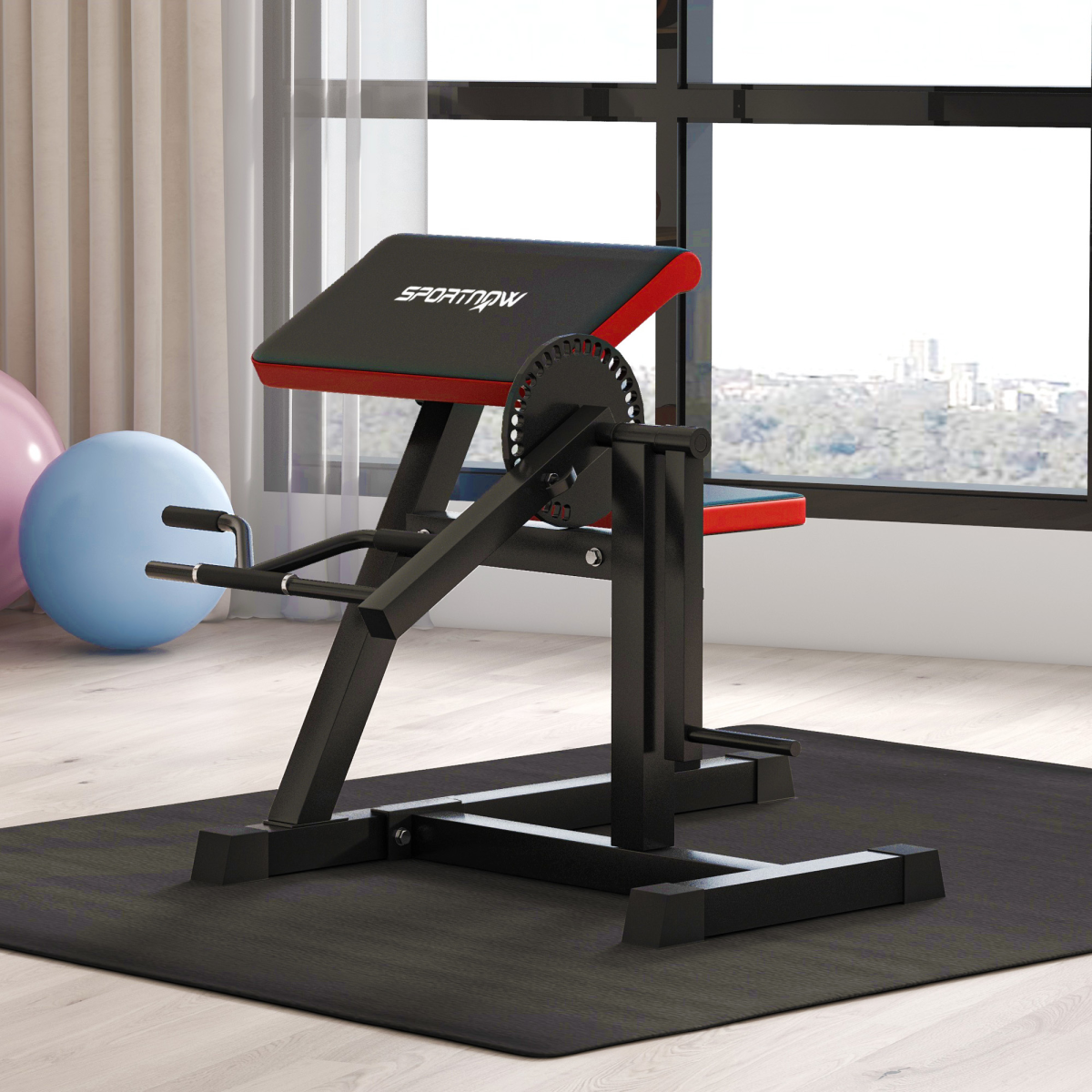 SPORTNOW Adjustable Preacher Curl Bench for Biceps & Triceps, 120 kg