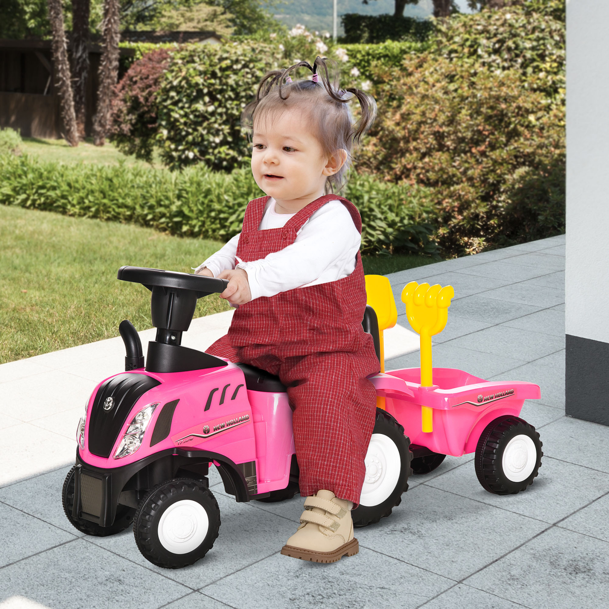 Sliding Car w/Horn No Power Storage Indoor & Outdoor for 12-36 Months Pink
