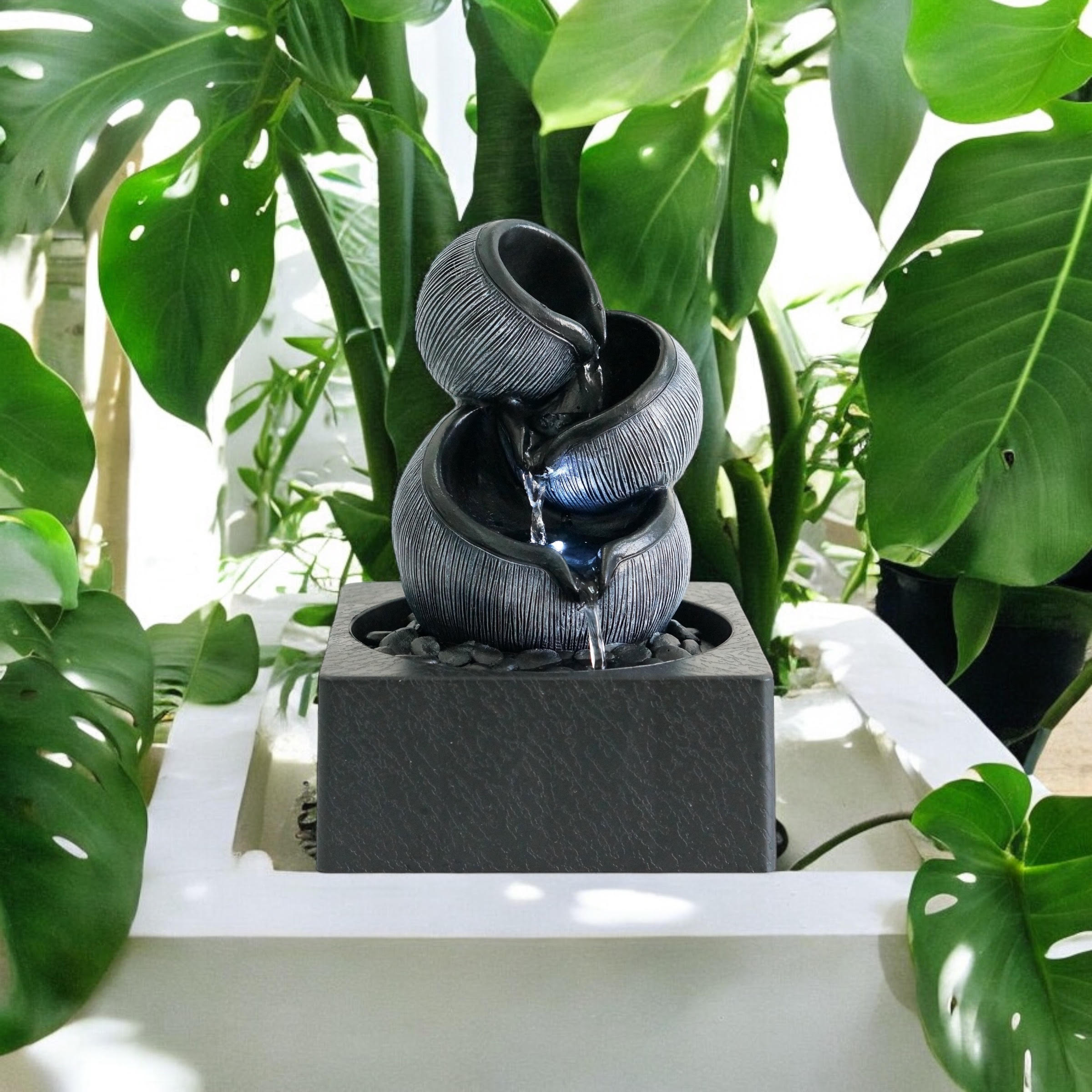 MSL 24cm Relaxing Tabletop Fountain, Hand Finished, 240V