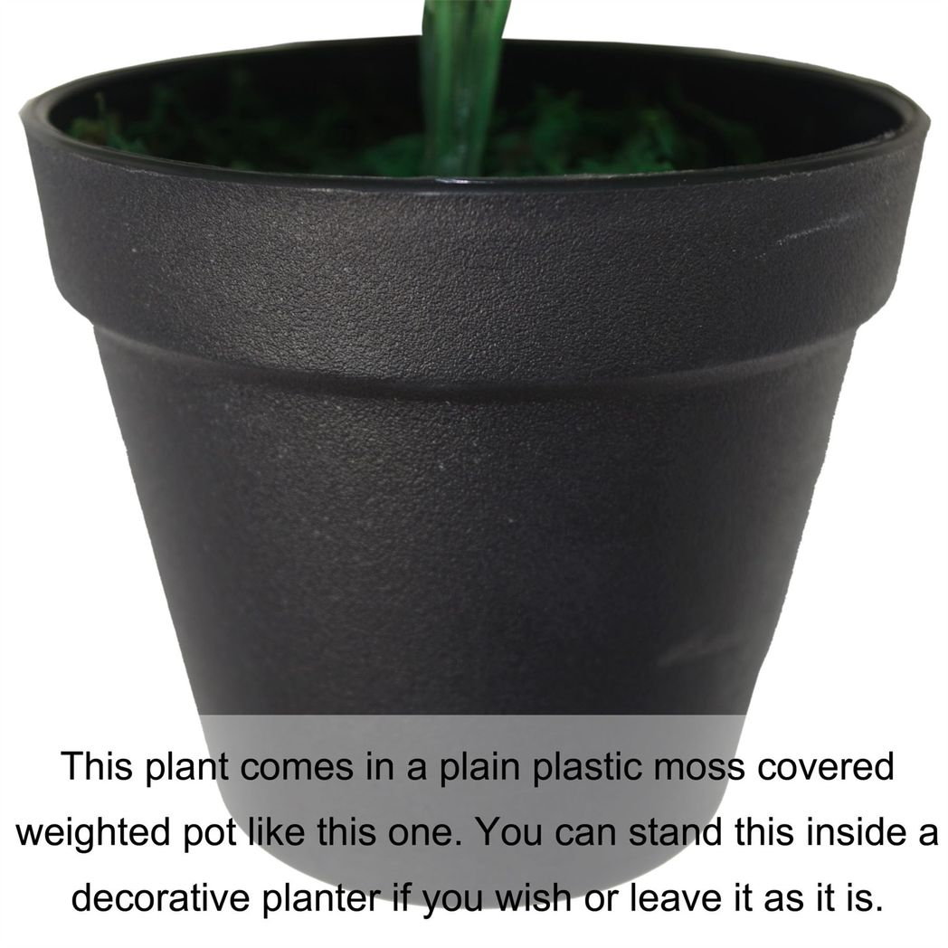 Leaf 45cm Artificial Dark Taro Plant in Moss Covered Pot