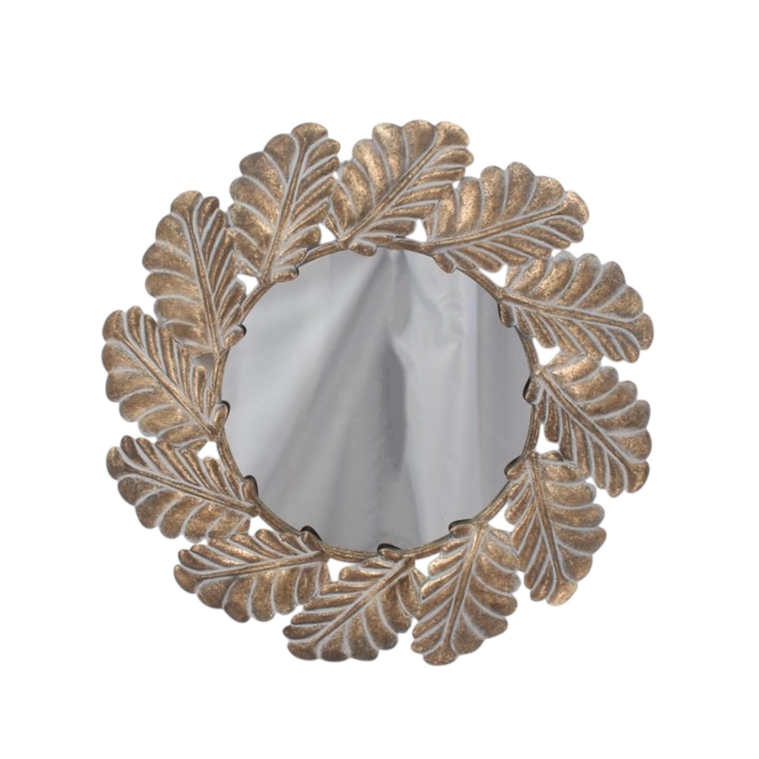 MSL 68cm Round Hand-Finished Metal Framed Mirror