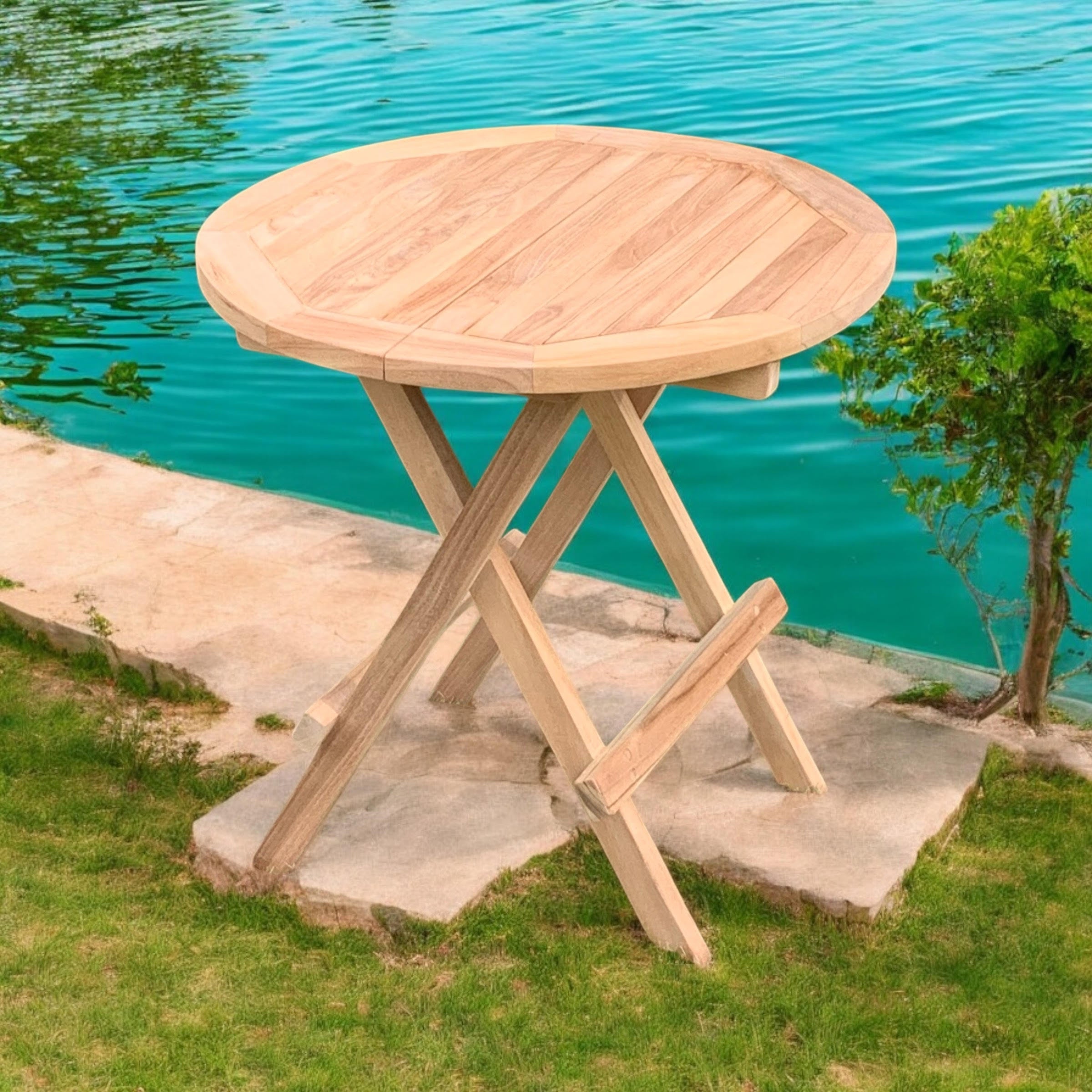 MSL 50cm Round Folding Picnic Table