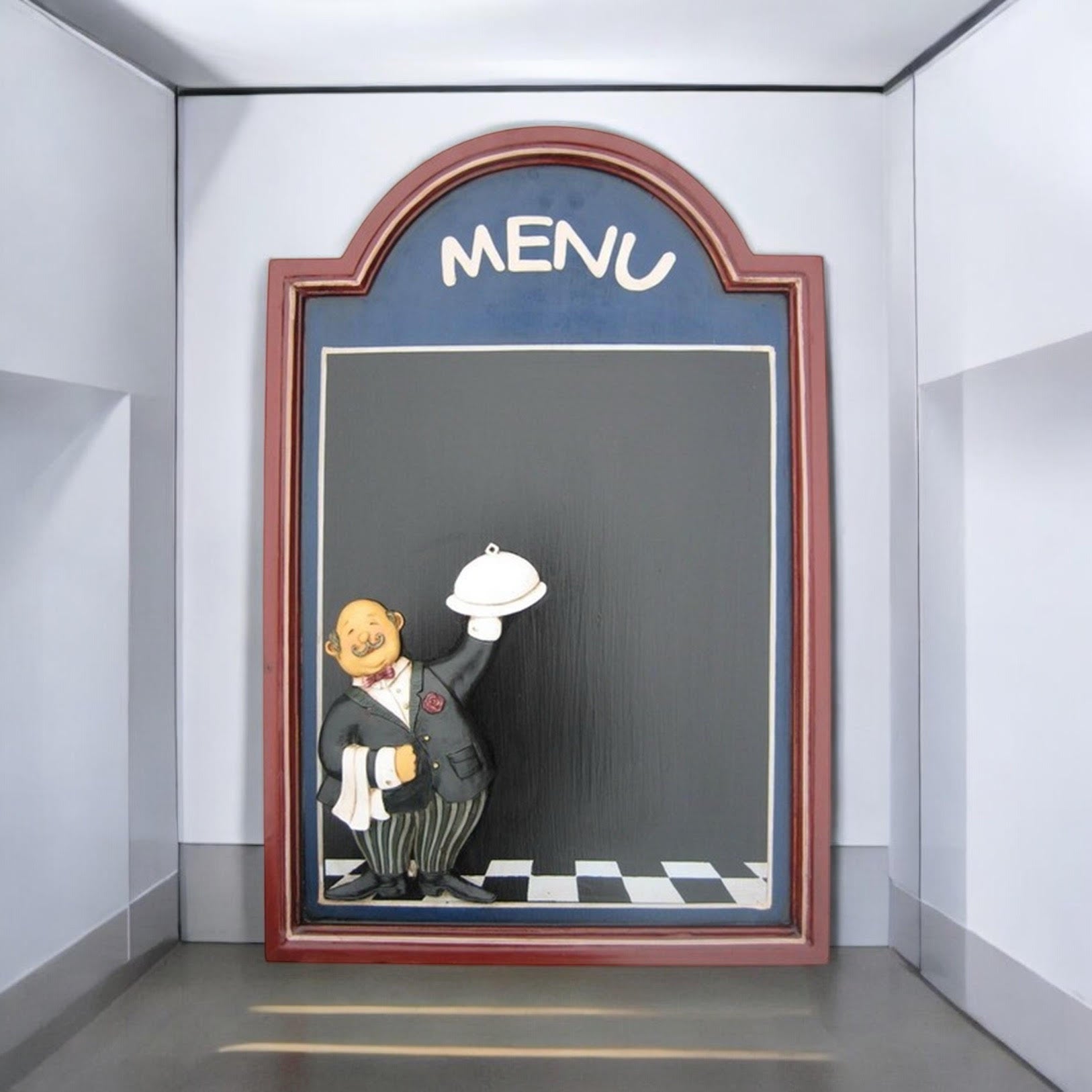MSL 60 x 40 cm Waiter Menu Blackboard with Hanging Hook, Easy to Wipe Clean