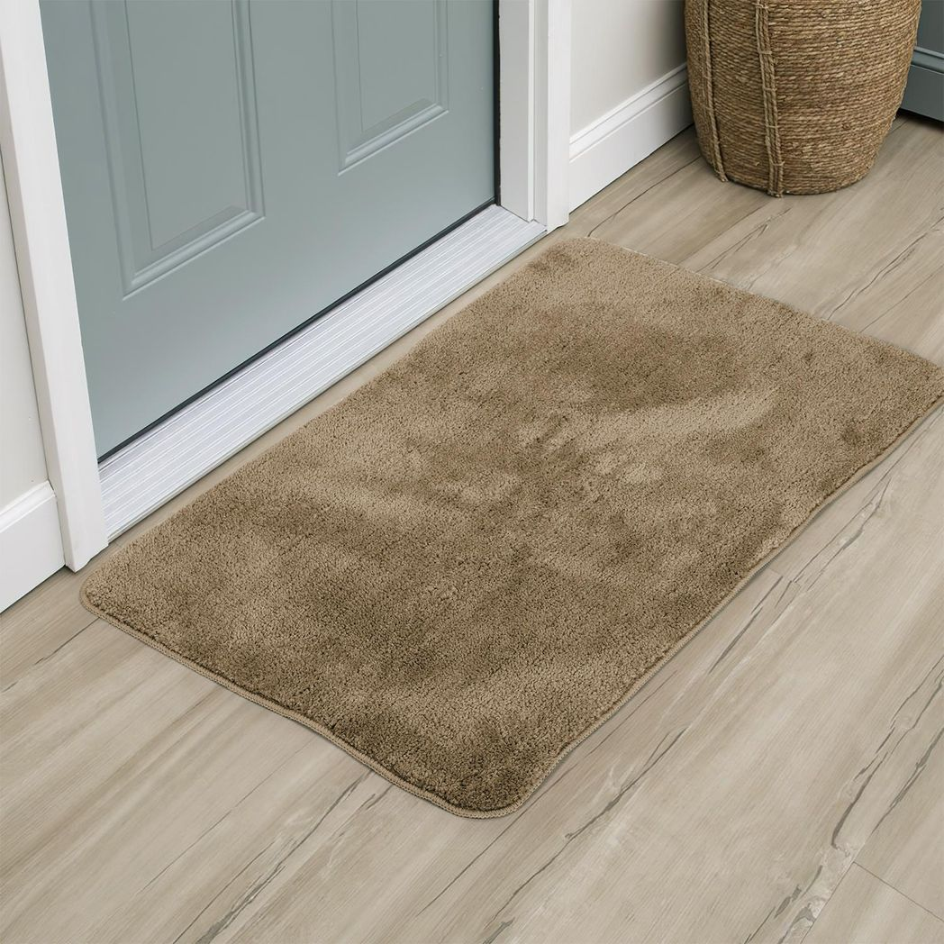 Vinsani Ultra Soft Microfiber Bath Mat 60 x 90 cm Beige 1010167
